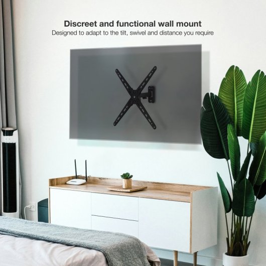 TooQ LP1355TN-B Soporte de Pared Extensible para TV de 13-55" VESA 400 Max 25kg Negro