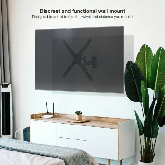 TooQ LP1356TN-B Soporte de Pared Extensible para TV de 13-55" VESA 400 Max 25kg Negro