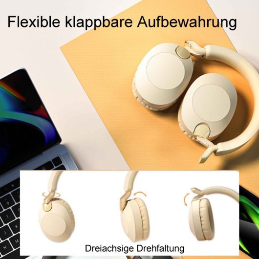 Kinsi MS-B2 Auriculares Inalámbricos Bluetooth de Oficina con Micrófono Plegable Giratorio Rojos