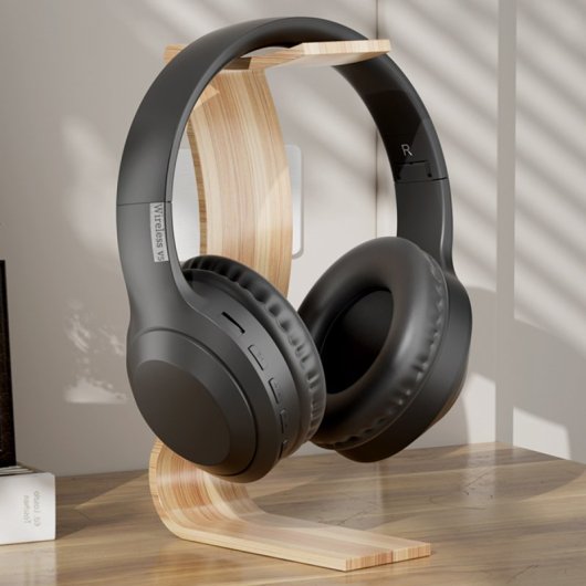 Kinsi H&SV5 Auriculares Inalámbricos Bluetooth/Jack3.5/USB-C/Tarjeta TF Negros