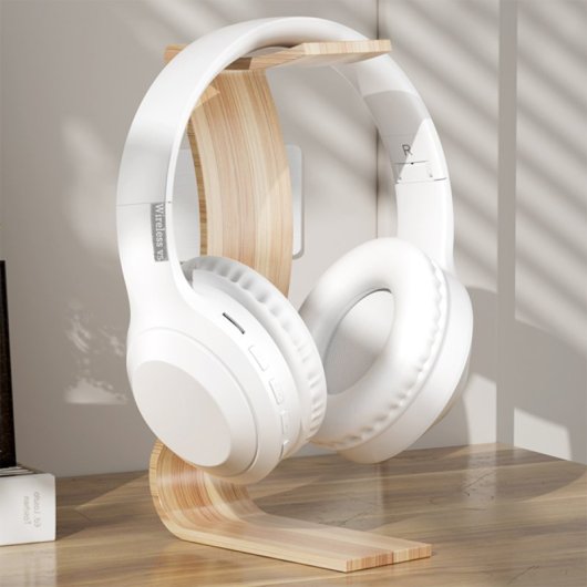 Kinsi H&SV5 Auriculares Inalámbricos Bluetooth/Jack3.5/USB-C/Tarjeta TF Blancos