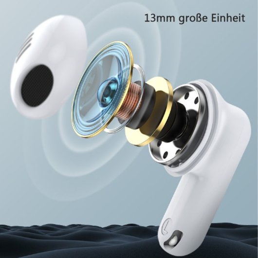 Kinsi TG11 Auriculares Inalámbricos con Cancelación de Ruido ENC Crema