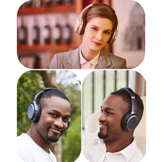 Kinsi VJ901 Auriculares Inalámbricos con Cable/Bluetooth/Jack3.5/Tarjeta TF Rojos