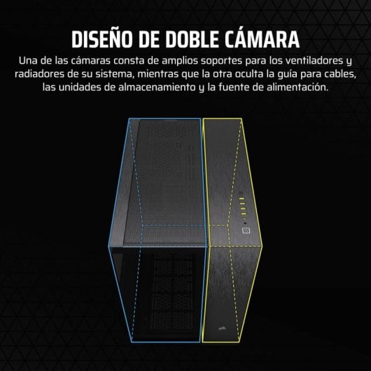 Corsair 6500X Semitorre ATX Doble Cristal Templado USB-C Negro Obsidiana