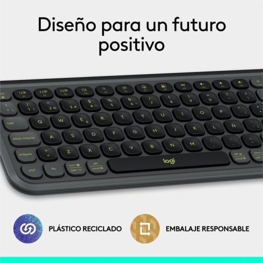 Logitech Pop Icon Keys teclado Inalámbrico Bluetooth Grafito