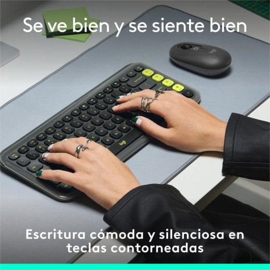 Logitech Pop Icon Keys teclado Inalámbrico Bluetooth Grafito