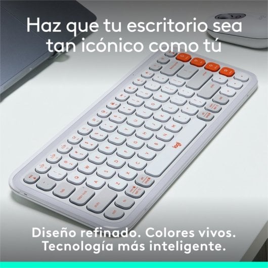 Logitech Pop Icon Keys teclado Inalámbrico Bluetooth Blanco