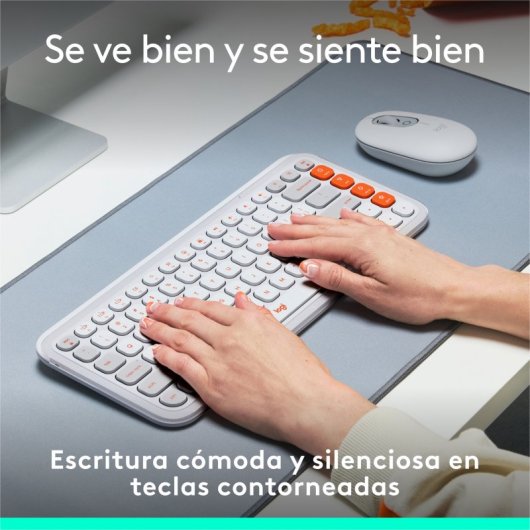 Logitech Pop Icon Keys teclado Inalámbrico Bluetooth Blanco