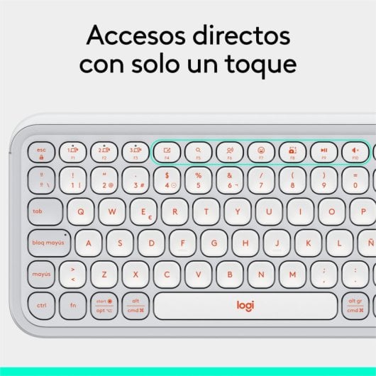Logitech Pop Icon Keys teclado Inalámbrico Bluetooth Blanco