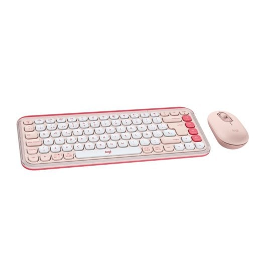 Pack combiné clavier et souris sans fil Logitech Pop Icon rose