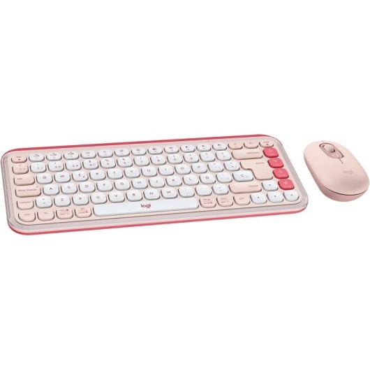 Logitech Pop Icon Combo Pack Teclado + Rato Sem Fio Rosa