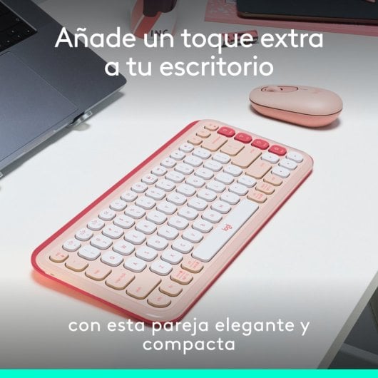 Logitech Pop Icon Combo Pack Teclado + Rato Sem Fio Rosa