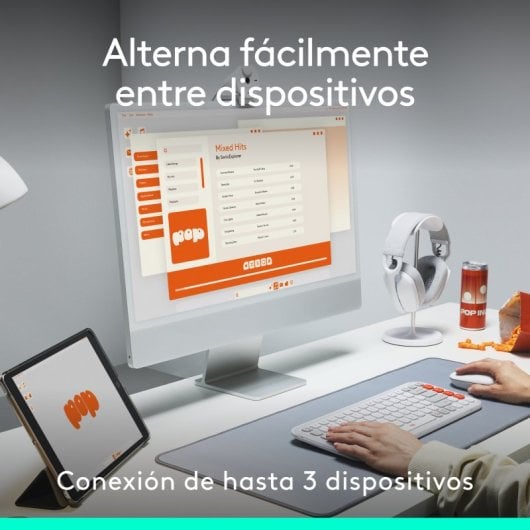 Logitech Pop Icon Combo Pack Teclado + Rato Sem Fio Rosa