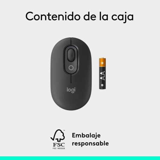 Logitech Pop Mouse Mouse wireless compatto con funzione Emoji personalizzabile Graphite