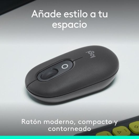 Logitech Pop Mouse Mouse wireless compatto con funzione Emoji personalizzabile Graphite