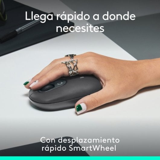 Logitech Pop Mouse Mouse wireless compatto con funzione Emoji personalizzabile Graphite