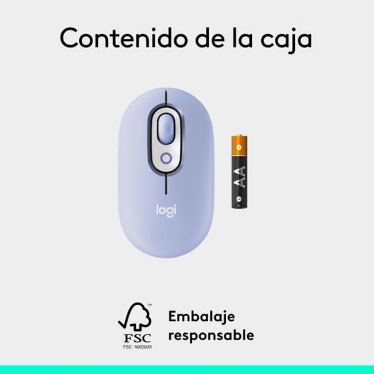 Logitech Pop Mouse Mouse wireless compatto con funzione Emoji personalizzabile viola