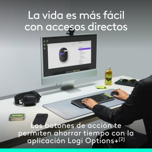Logitech Pop Mouse Mouse wireless compatto con funzione Emoji personalizzabile viola