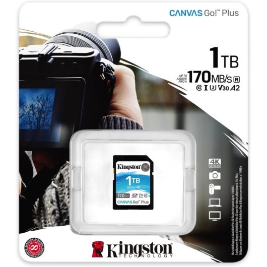 Kingston Canvas Go Plus SDXC 1TB UHS-I U3 V30 Clase 10