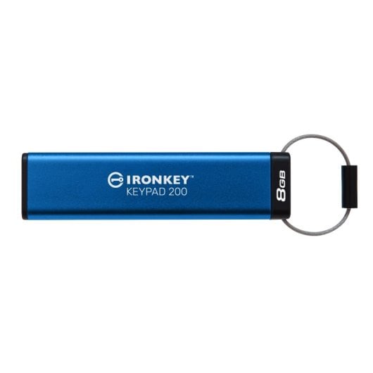 Kingston Technology IronKey Keypad 200 Clé USB 8 Go USB Type A 3.2 Gen 1 (3.1 Gen 1) Bleu