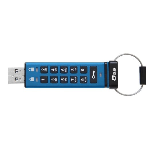Kingston Technology IronKey Keypad 200 Clé USB 8 Go USB Type A 3.2 Gen 1 (3.1 Gen 1) Bleu