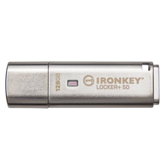 Kingston Technology IronKey Locker+ 50 Clé USB 128 Go USB Type A 3.2 Gen 1 (3.1 Gen 1) Argent