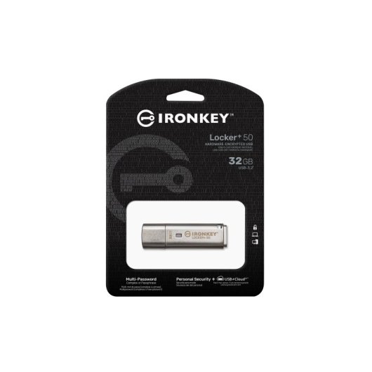 Kingston IronKey Locker+ 50 32GB USB 3.0 Plata