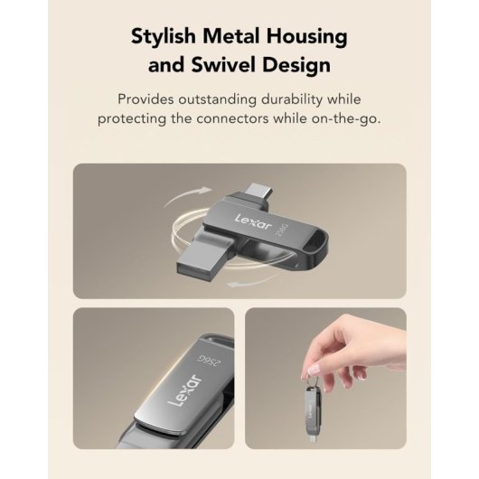 Lexar JumpDrive Memoria USB 256 GB USB Tipo C/USB 3.2 Gris