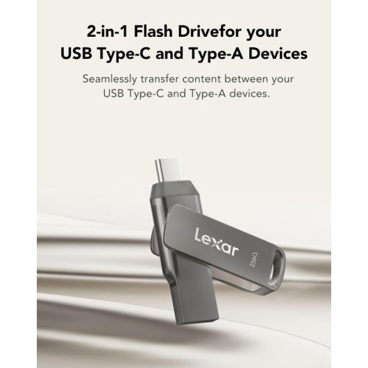 Lexar JumpDrive Memoria USB 256 GB USB Tipo C/USB 3.2 Gris