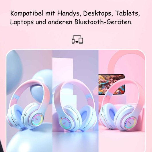 Kinsi V3PRO Auriculares Inalámbricos Bluetooth Degradado Rosa