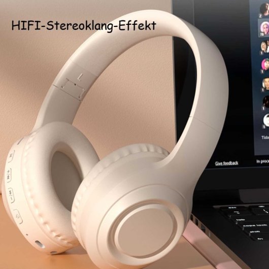 Kinsi V9 Auriculares Gaming con Cable/Bluetooth/Jack3.5/Tarjeta TF Blancos