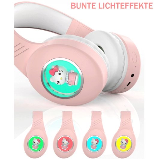 Kinsi ZW-050 Auriculares Inalámbricos Bluetooth Infantiles Luz Led de Colores Azules