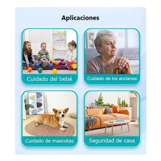 Câmera de vigilância Klack FullHD Visão Noturna Interna IA Áudio Bidirecional