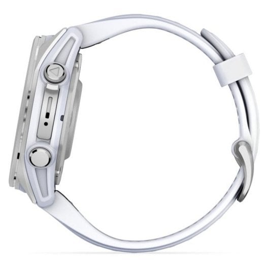 Garmin Fenix 8 AMOLED 43mm Reloj Smartwatch Plateado con Correa de Silicona Blanca