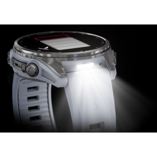 Garmin Fenix 8 AMOLED 43mm Reloj Smartwatch Plateado con Correa de Silicona Blanca