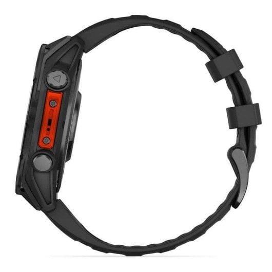 Garmin Fenix 8 Bluetooth GPS NFC 47mm AMOLED Cinzento com Correia Preta Tamanho Único Resistente à Água 10ATM