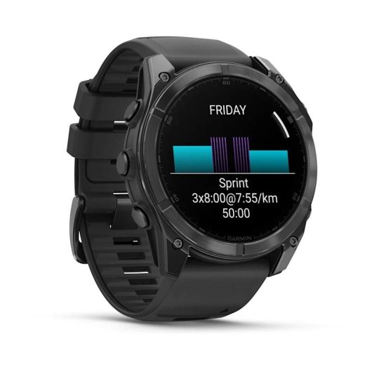 Garmin Fēnix 8 Bluetooth GPS Wi-Fi 51mm AMOLED Schwarz Groß Wasserfest 10ATM SpO2 Puls Schlaf