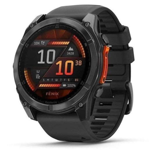 Garmin Fēnix 8 Bluetooth GPS Wi-Fi 51mm AMOLED Schwarz Groß Wasserfest 10ATM SpO2 Puls Schlaf