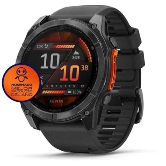 Garmin Fēnix 8 GPS Bluetooth Wi-Fi 51mm AMOLED Preto Grande Resistência Água 10ATM