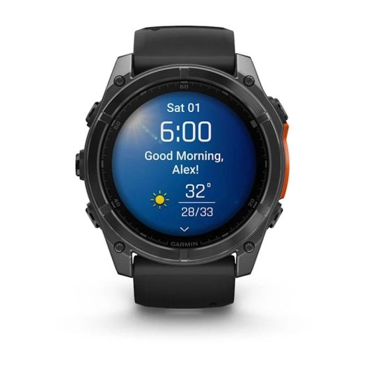 Garmin Fēnix 8 Bluetooth GPS Wi-Fi 51mm AMOLED Schwarz Groß Wasserfest 10ATM SpO2 Puls Schlaf