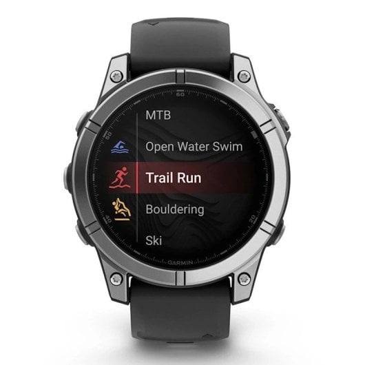 Orologio Smartwatch Garmin Fenix E 47mm in acciaio inossidabile con cinturino in silicone nero
