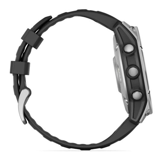 Orologio Smartwatch Garmin Fenix E 47mm in acciaio inossidabile con cinturino in silicone nero