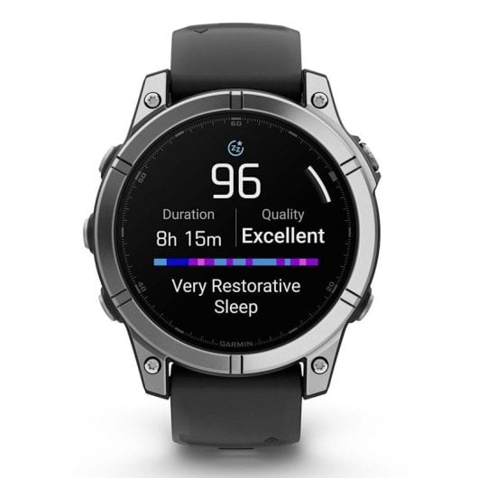 Orologio Smartwatch Garmin Fenix E 47mm in acciaio inossidabile con cinturino in silicone nero