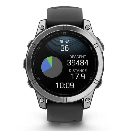 Orologio Smartwatch Garmin Fenix E 47mm in acciaio inossidabile con cinturino in silicone nero