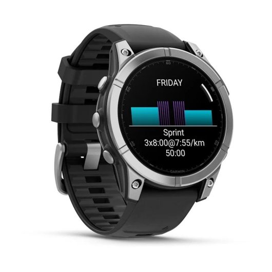 Garmin Fenix E Bluetooth GPS 47mm AMOLED Edelstahl Schwarz Wasserdicht 10ATM