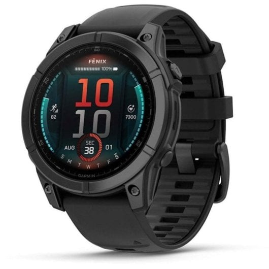 Smartwatch Garmin F?nix E AMOLED 1.3" GPS Acero Inoxidable 16GB Resistente Agua Negro