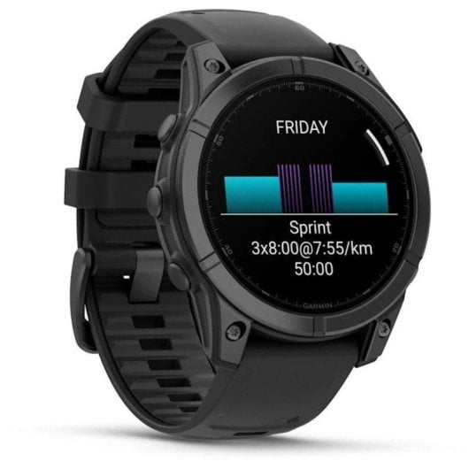 Smartwatch Garmin F?nix E AMOLED 1.3" GPS Acero Inoxidable 16GB Resistente Agua Negro