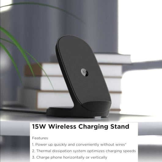 Motorola TurboPower SJW202-EU Cargador Inalámbrico Qi 15W Negro