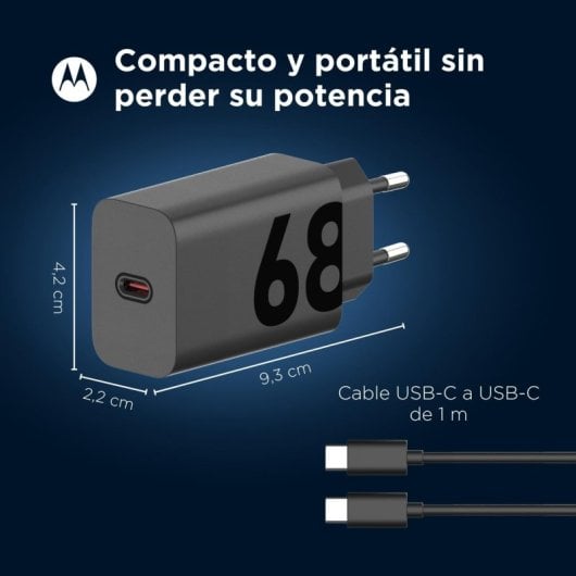 Motorola TurboPower 68 SJMC682 USB-C Powerbank, Schnellladung, 68 W, Schwarz