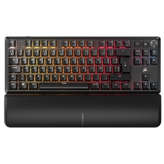 Corsair K70 CORE TKL Kabellose mechanische Gaming-Tastatur, RGB-Schalter, MLX Red V2, Schwarz